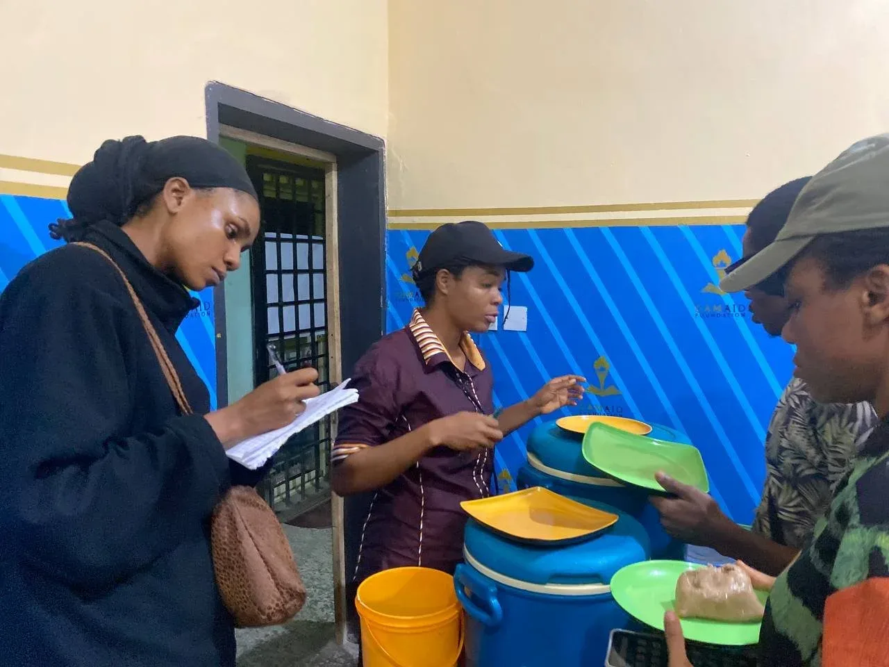 A meal being served at the GAMAID Kitchen